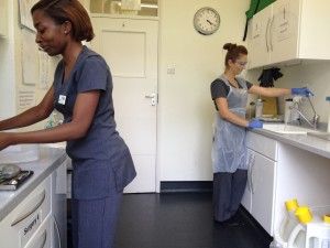Our dental nurses behind the scenes ensuring all our equipment is clean and in full working order